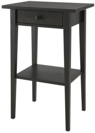 HEMNES - Bedside table, black-brown