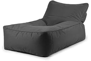 IAMZHL outdoor solid color foldable adults bean bag sofa cover lounger, relax garden beanbag big man recliner - black,a1