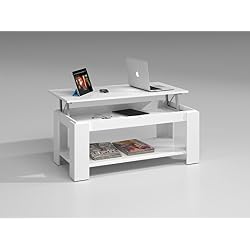 MESA DE CENTRO ELEVABLE BLANCO
