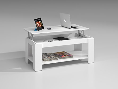 MESA DE CENTRO ELEVABLE BLANCO