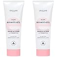 Oriflame essentials glow essentials mask and scrub with vitamins e and b3-75 x 2 ml - Pack of 2