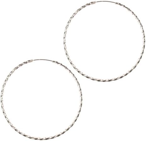 Sterling Silver 75 mm Jumbo Hoop Earrings - Twisted Wire
