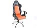 Produktbild FK-Automotive Bürostuhl Sportsitz Detroit mit Armlehne, Kunstleder schwarz/orange