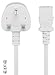 Produktbild Goobay Kaltgerätekabel Großbritannien, 2,5 m, Weiß; Kaltgerätekabel Großbritannien, 2,5 m, Weiß, 2.5 m - Großbritannien 3-Pin-Stecker (Typ G, BS 1363) > Gerätebuchse C13 (Kaltgeräteanschluss)