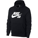 nike sb janoski black Soft fabric Nike M Nk SB Icon Hoodie Po Essnl Sweatshirt, Hombre, Black/(White), M