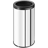 Hailo 0845-210 BigBin Quick 45 - Papelera grande con apertura superior (acero inoxidable y plástico, 45 L)