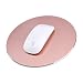 Produktbild Rund Mauspad loistu rund Aluminium Mauspad Winter und Sommer Wasserdicht mit doppeltem Verwendungszweck antiski matt Metall/Hochwertiges PU Leder Mauspad rose gold
