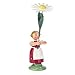 Produktbild Blumenmädchen mit weißer Margerite, Figur aus Holz, 11 cm, von DREGENO SEIFFEN – Original erzgebirgische Handarbeit, stimmungsvolle Dekoration