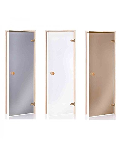 STANDART SAUNATÜREN 70 x 190 Glasfarbe: bronze - Rahmenmaterial: Espe