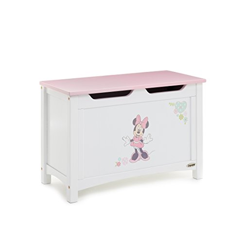 Disney Minnie Mouse Toy Box (White with Pink Trim)