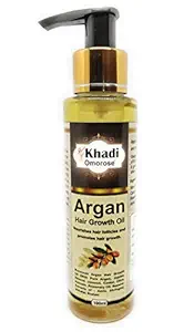 Khadi Omorose Argan Hair Oil - Controls Hair Fall, Makes Hair shiny and Strong (100 ml), (With Argan, Jojoba, Almond, Castor, Olive, Sesame Oil)
