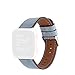 Produktbild Wawer for Fitbit Versa Slim Premium Leather Band Replacement Strap for Women Men Leather Replacement Watch Band Strap Soft für Fitbit Fitbit Versa Slim Smartwatch,Sturdy and Durable (E)