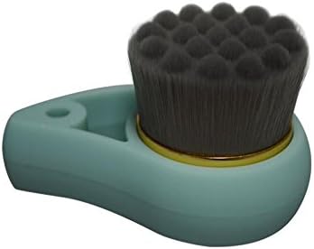 TaiYaun Face Cleansing Brush Micron Bamboo Charcoal Hair Facial Brush Short Handle (Short handle, Green massge)