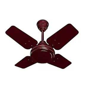 Dream World 600 mm / 24 Inch High Speed 4 Blade Anti-Dust Ceiling Fan Suitable for Kitchen / Veranda / Balcony / Small Room with 900 RPM Brown (Glossy Brown)_D07