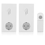 Kit de sonnette sans fil plug-in Byron DB432E - Pack de 2 - Portée de 50 m - Prises intégrées