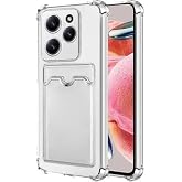 Ehr. Tecno Spark 20 Pro Uyumlu Kamera Korumalı Kartlıklı K&ouml;şeleri Airbag Tasarımlı Darbe &Ouml;nleyici Şeffaf Silikon Kılıf