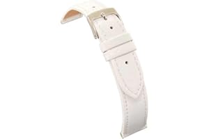 Skórzany pasek do klasycznego zegarka – Gładka, szyta skóra cielęca, płaski profil, klamra stalowa – Rozmiary 12mm, 14mm, 16mm, 18mm, 20mm – Diloy 304