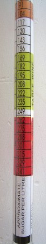 Dr. Richter Hydrometer – Bierspindel – Weinspindel – mit 3 Skalen (Dichte; Zuckergehalt, zu erwartender Alkoholgehalt) Qualitätsprodukt, geliefert in Schutzhülle aus lebensmittelechtem Hartplastik , die gleichzeitig als Eintauchzylinder genutzt werden kann - 4