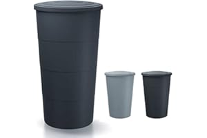 RGVERTRIEB Regenwassertonne Regentonne Regenbehälter Regentank Regenfass Amphore (160L Anthrazit)