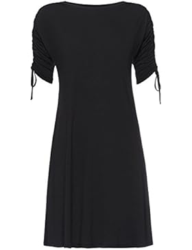 FIND Damen T-Shirt-Kleid mit Schnürdetails