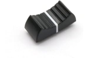 EZQNIRK 10pcs Mixer Table de gradins Straight Potentiomètre Capuchage du bouton FADER CAPLAGE AUDIO DE TOUR 4MM,black