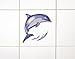 Produktbild Wenko 18470100 3D-Fliesendekor Dolphin - 6er Set, selbstklebend, rückstandslos ablösbar, je 10 x 10 cm