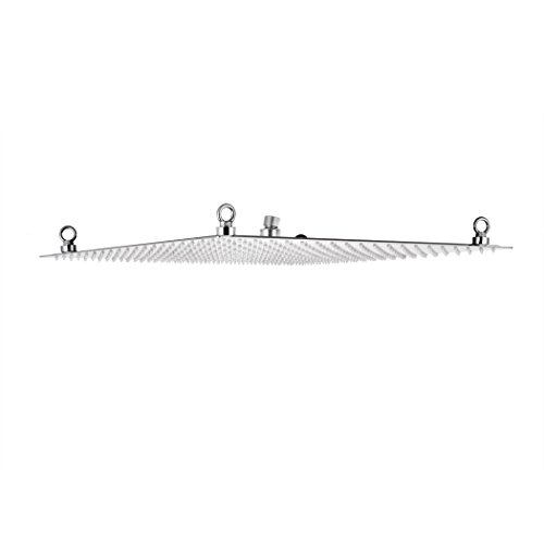 Ancheer Duschkopf Regendusche Edelstahl Silber Runde mit Anti-Kalk-Düsen Edelstahl Edelstahl-Duschkopf (50 x 50cm) - 3