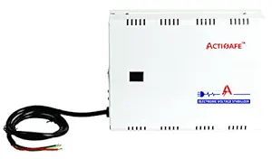 ACTISAFE ASA4014 Automatic Voltage Digital Display Wall Mounted Stabilizer for AC up to 1.5 ton (Glossy White) (Working Range: 110-300Vac)