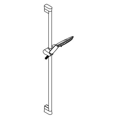 Kludi Brauseset 3-S Fizz Wandstange, L 900 mm, verchromt, 6774005-00 - 2