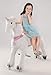 Price comparison product image UFREE Action Pony, Large Mechanical Unicorn Toy, Ride on Bounce up and down and Move, Height 44'' for Children 6 Years Old to Adult (Unicorn with Pink Horn)