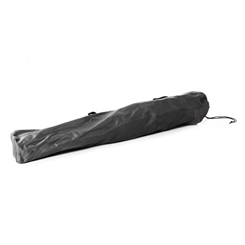 Nexos Campingstuhl Faltstuhl grau schwarz mit Armlehne Getränkehalter Angelstuhl bis 150 kg Tragetasche Polyester Stahlrohr Accessoires-Netz stabil wasserabweisend 90x47x47 cm – Bild 9