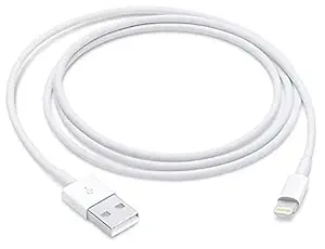 Fast Charging & Data Sync USB Cable Compatible with iPhone 5 / 5S / 6 / 6G / 6S/ 7 / 7Plus / 8 / 8Plus / X / 11 / Air/Mini, & iOS Devices - (White)