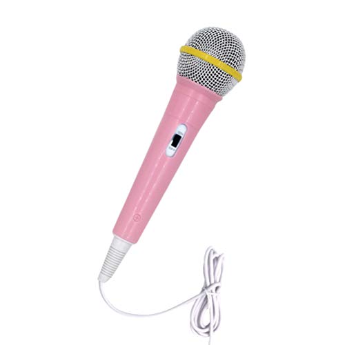 Preisvergleich Produktbild STOBOK Kinder Karaoke Mikrofon Spielzeug gesangsmikrofon mit Kabel Musikinstrumente für Kinder (Rosa)