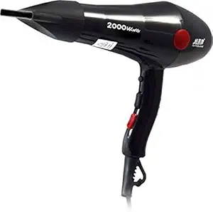 LIPIZIN 2000W Professional Hot and Cold Hair Dryers with 2 Switch speed setting And Thin Styling Nozzle, Diffuse, Hair Dryer For Men Women (Standard) ( Black )