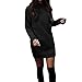 Produktbild TianWlio Kleid Damen Mode Winter Warm Rundhals Langarm Minikleid Party Sweatshirt Kleid Schwarz S