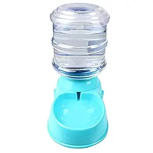 Lemish Press Pet Water Dispenser 3.8L Large Capacity Self-Dispensing Gravity Pet Feeder Waterer Cat Dog Feeding Bowl Drinking Water/Press Feeding Pet Supplies