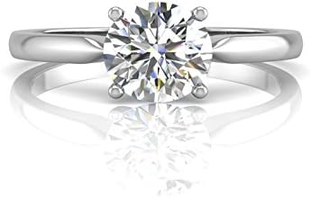 Precious Jewels UK - DIAMOND Engagment Ring 0.50ct F VS 18ct White Gold. Cert By AGI. FREE Ship