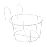 Material: hierro. Yanhonin Soportes Colgantes de Maceta, Soporte de Maceta de balcón Redondo