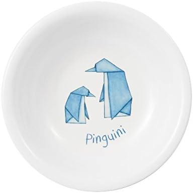 cartaffini – Bowl, Holster "Friends Origami – Penguins" Melamine, 18,5 cm Ø, Optical White
