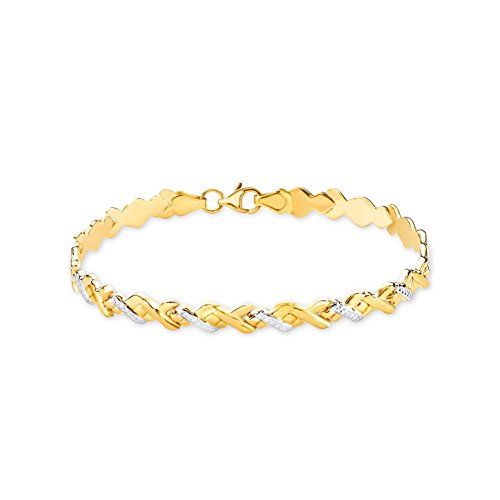 amor Damen-Armband 19cm Bicolor 333 Gelbgold