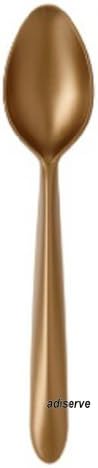 Starck 50 Disposable Plastic Spoons Large Gold Dark Blue