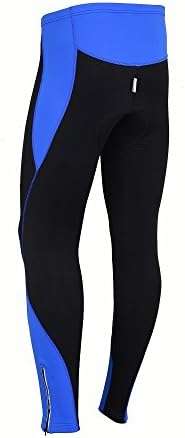ProAthletica Womens Winter Cool Max Padded Cycling Tights Trousers Running Thermal Leggings (Black/Blue, Small (24"-26") waist)