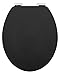 Produktbild Sanwood 333825 MDF WC-Sitz mit matter Oberfläche, Reversed-Edge-Form, Toilettensitz, Absenkautomatik Soft Close, Holz, schwarz, 45.0 x 37.0 x 6.0 cm