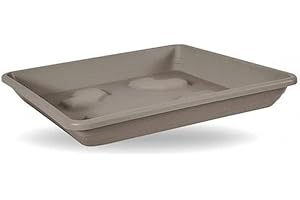 Blim Soucoupe carrée pour Pot de Fleurs 36 x 36 cm Marron foncé