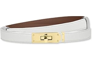 HEVIBK Ledergürtel Damen Gürtel Taillengürtel Damengürtel Leder Jeansgürtel Echtleder 18mm Breit schmaler Gürtel