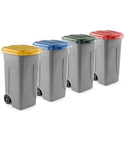 Adesivi Raccolta Differenziata GamesMonkey - 6 Pezzi 15x4 Cm, Impermeabili, Conformi UNI 11686 (Italiano/Inglese) - Foto 2