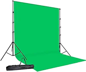 Boltove Green Screen Backdrop with Stand, 8FT X 10FT Wide Green Screen Backdrop with 9 FT x 9 FT Wide Photo Backdrop Stand, Photo Backdrop Stand Kit Include Carry Bag