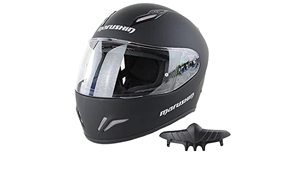 Marushin RS3 - Casco integrale nero opaco, S (S) : Auto e Moto