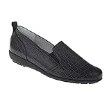  Natural Feet Damen Slipper Clea  Echtes Hirschleder  Weite H  Hallux geeignet 40 schwarz
