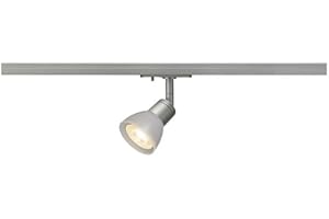 SLV 1-Phase PURIA Spotlight, LED spot, Ceiling, Track System, Interior Lighting / GU10 10W Grey, Aluminium, 10 W